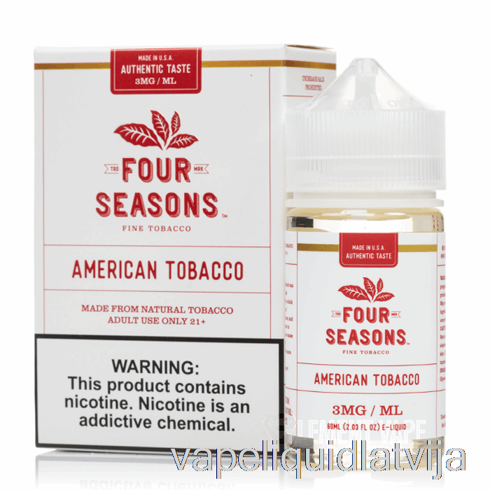 American Tobacco - četras Sezonas - 60ml 18mg Vape šķidrums